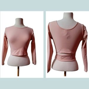 New Balance Pink Cut Out Tight Fitted Cropped size S
